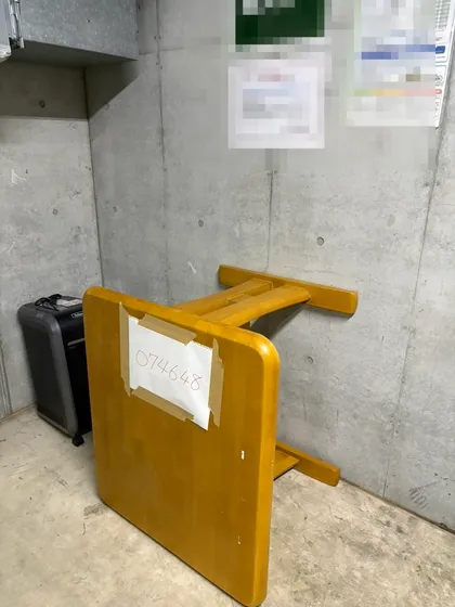 搬出前の元のテーブル